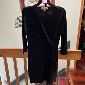 EUC Michael Kors Elegant Black Wrap Dress Size Small #094